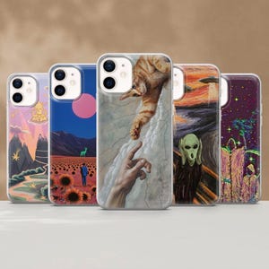 Funda para teléfono Kawaii Alien con diseño de OVNI de dibujos animados para iPhone 17, 17 Pro, 16, 15, 14, 13, 12, Samsung S25, S24 Fe, S23, A16, A56, Pixel 10 Pro, 9A