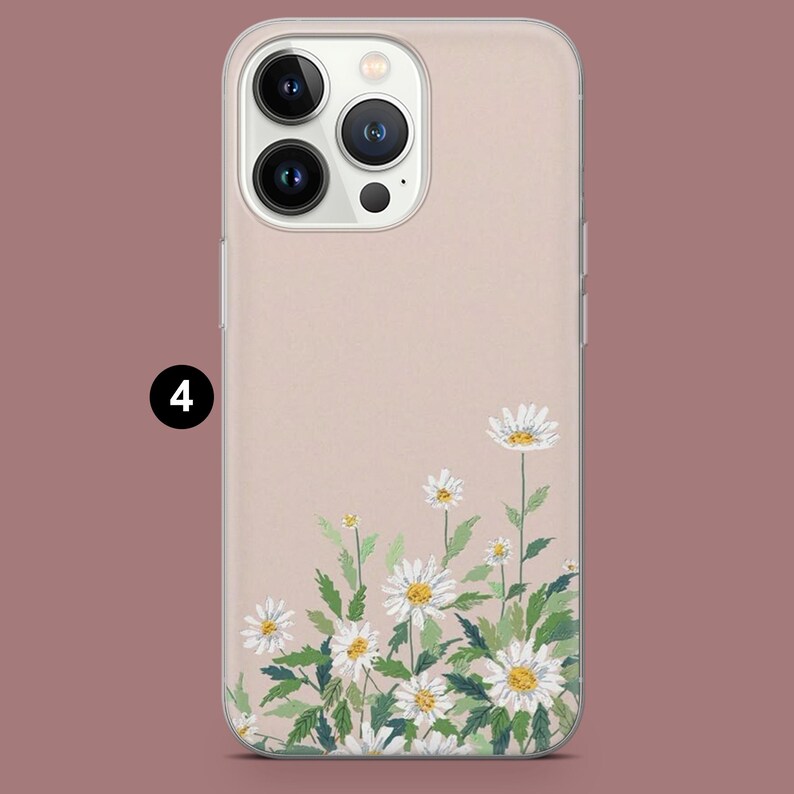 Minimalistiskt telefonskal Sött minimalistiskt blomfodral för iPhone 17, 17Pro, 16, 15, 14, 13, Samsung S25, S24Fe, S23, A16, A56 Pixel 10Pro, 9A 4