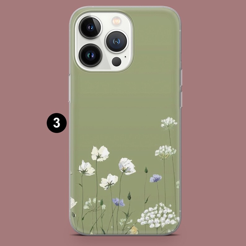 Minimalistiskt telefonskal Sött minimalistiskt blomfodral för iPhone 17, 17Pro, 16, 15, 14, 13, Samsung S25, S24Fe, S23, A16, A56 Pixel 10Pro, 9A 3