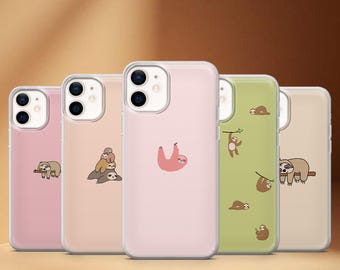 Sleepy Sloth Phone Case Lazy Funny Animal Cover for iPhone 17, 17Pro, 16, 15, 14, 13, 12, Samsung S25, S24Fe, S23, A16, A56 Pixel 10Pro, 9A