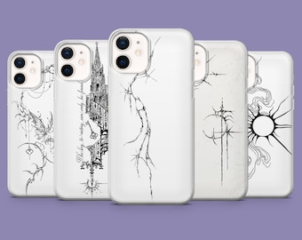 Cybersigilism Phone Case Cyber Gothic Cover for iPhone 17, 17Pro, 16, 15, 14, 13, 12, Samsung S25 S24Fe, S23, A16, A56, Pixel 10Pro, 9A