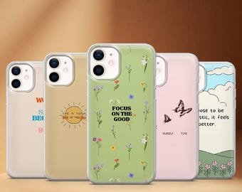 Optimistic Phone Case Motivational Inspiring Cover for iPhone 17, 17Pro, 16, 15, 14, 13 12 Samsung S25 S24Fe, S23, A16, A56 ,Pixel 10Pro, 9A