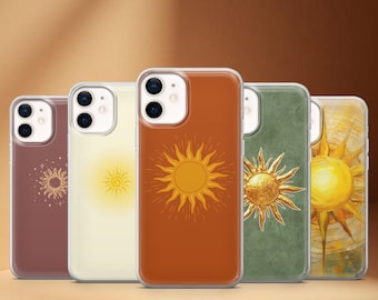 Tarot Card Phone Case The Sun Witchy Cover for iPhone 17, 17Pro, 16, 15, 14, 13, 12, Samsung S25, S24Fe, S23, A16, A56 Pixel 10Pro, 9A