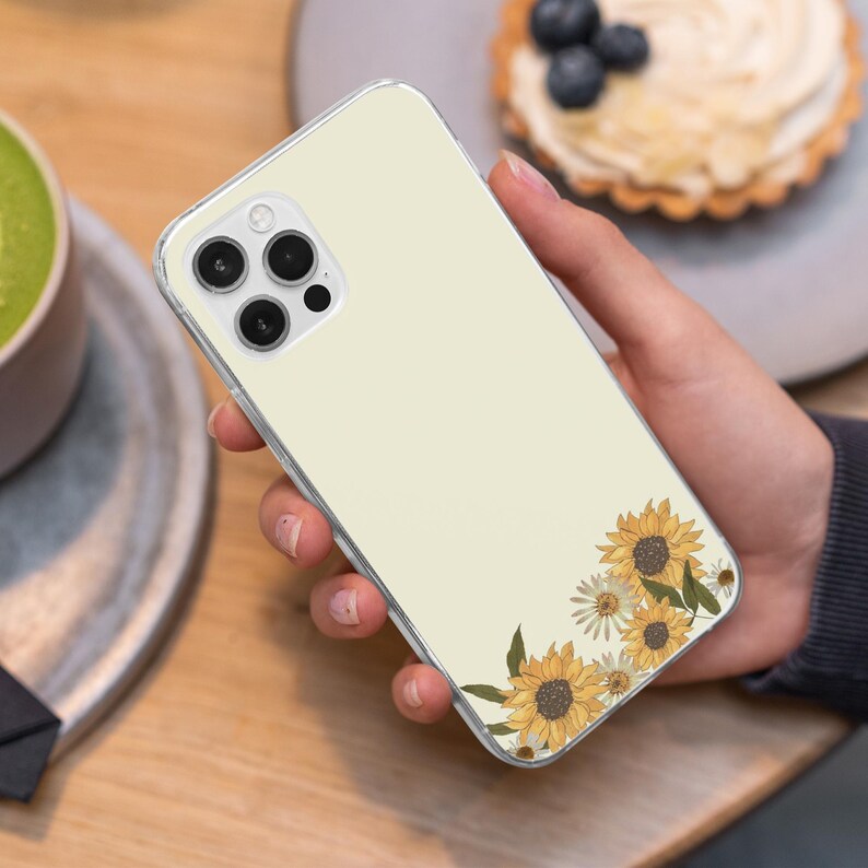 Minimalistiskt telefonskal Sött minimalistiskt blomfodral för iPhone 17, 17Pro, 16, 15, 14, 13, Samsung S25, S24Fe, S23, A16, A56 Pixel 10Pro, 9A bild 10