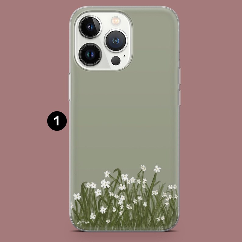 Minimalistiskt telefonskal Sött minimalistiskt blomfodral för iPhone 17, 17Pro, 16, 15, 14, 13, Samsung S25, S24Fe, S23, A16, A56 Pixel 10Pro, 9A 1