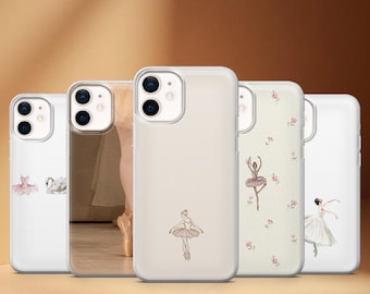 Ballerina Phone Case Ballet Aesthetic Dancer Cover for iPhone 17, 17 Pro, 16, 15, 14, 13, Samsung S25 S24Fe, S23, A16, A56, Pixel 10Pro, 9A