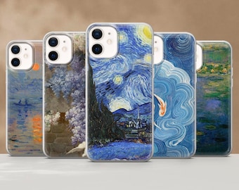 Claude Monet Phone Case Painting Famous Art Cover for iPhone 17Pro, 16, 15, 14, 13,12, Samsung S25, S24, S23,S22, A16, A26, A56, Pixel 10, 9