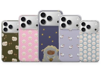 Cute Sheep Phone Case Farm Wool Shepherd Cover for iPhone 17, 16 Pro, 15, 14, 13, 12, Samsung S26, S25, S24, S23, S22, A17, Pixel 10A, 10, 9