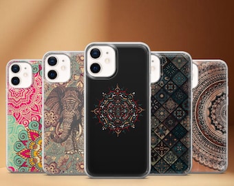 Mandala Phone Case Decoration Spiritual Art Cover for iPhone 17, 17 Pro, 16, 15, 14, 13, Samsung S25 S24Fe, S23, A16, A56, Pixel 10Pro, 9A