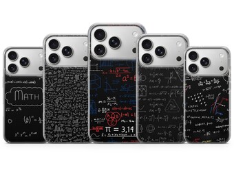 Math Phone Case Mathematic Calculations Cover for iPhone 17, 16 Pro, 15, 14, 13, 12, Samsung S26, S25, S24, S23, S22, A17, Pixel 10A, 10, 9A