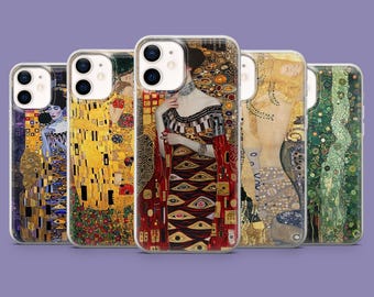 Gustav Klimt Phone Case Fine Art Painting Cover for iPhone 17, 17Pro, 16, 15, 14, 13, 12, Samsung S25 S24Fe, S23, A16, A56 ,Pixel 10Pro, 9A