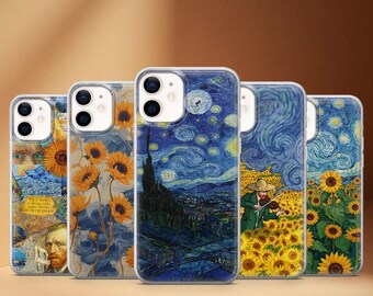 Van Gogh Phone Case Vincent Famous Art Painting Cover for iPhone 17, 17 Pro, 16, 15, 14, Samsung S25 S24Fe, S23, A16, A56, Pixel 10Pro, 9A