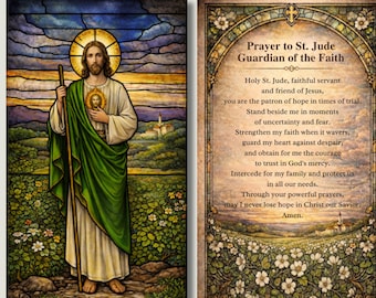 Set of 25 Laminated St Jude Prayer Cards – Catholic Wallet Size Prayer Card – St Jude Thaddeus Devotional Card  Patron Saint of Hope 2 x 3.5