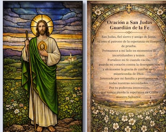 Tarjeta de Oración Guardián de la Fe Descarga Digital 2,5x4,25 San Judas Devocional Católica Imprimible | Pobierz Digital Instantanea