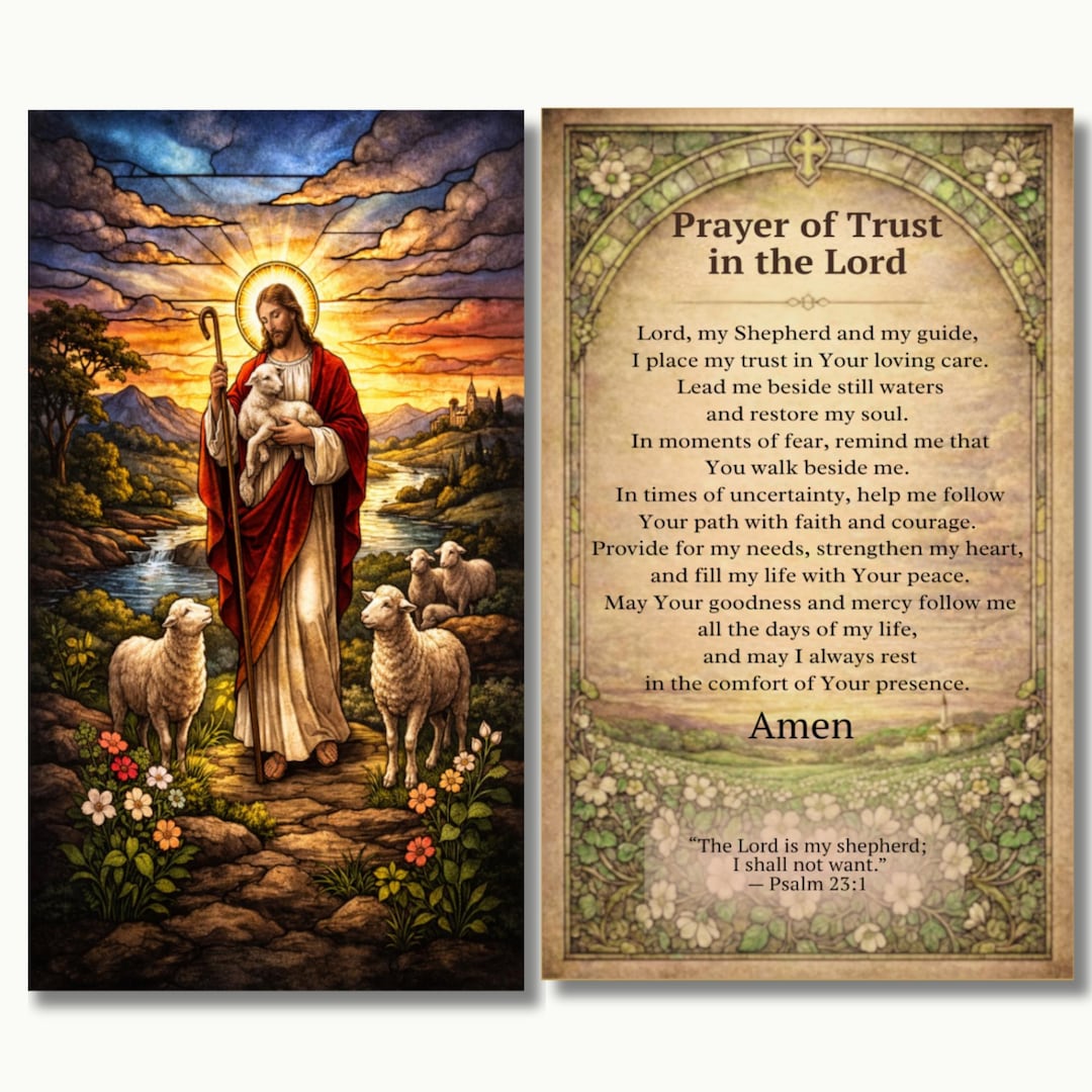The Shepherd’s Love Prayer Card | Psalm 23 Scripture Card | Good ...