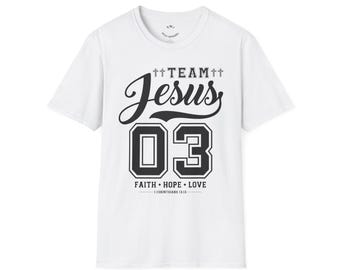 Faith-Inspired Unisex T-Shirt - Team Jesus Design, Christian Apparel, Faith-Based Gift, Inspirational Wear, Casual Church Outfit