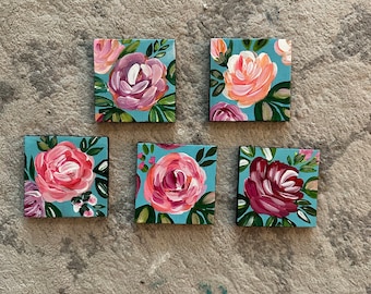 Set of Mini Blue Florals