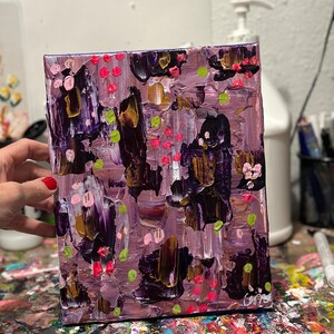 Purple Plum Gold Abstract