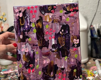 Purple Plum Gold Abstract