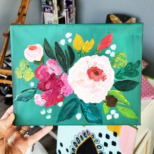 Prachtig bloemen vrolijk geschilderd boeket