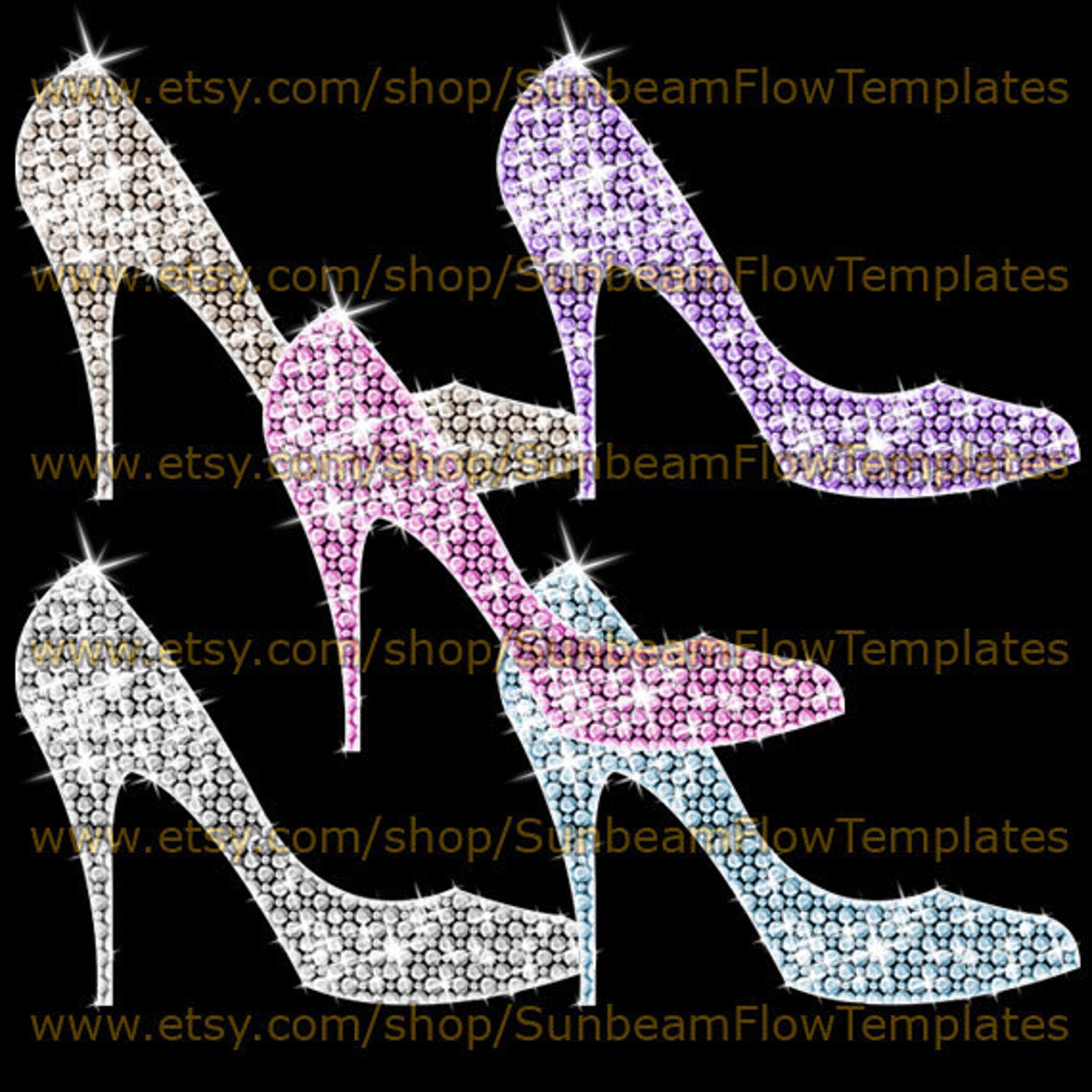 INSTANT DOWNLOAD Princess shoes 01 clip art Png elements Etsy