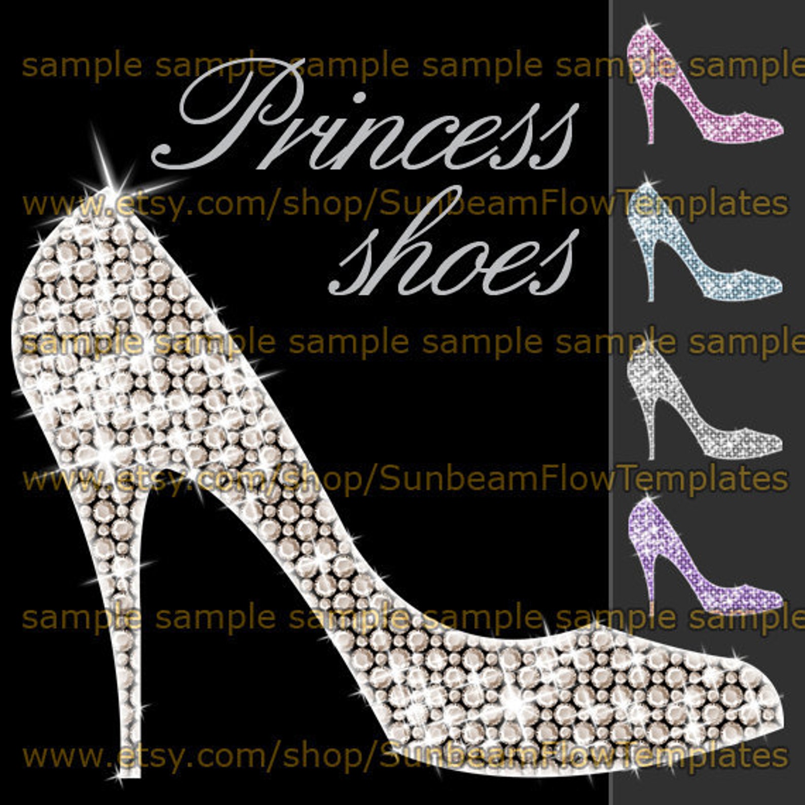 INSTANT DOWNLOAD Princess shoes 01 clip art Png elements Etsy