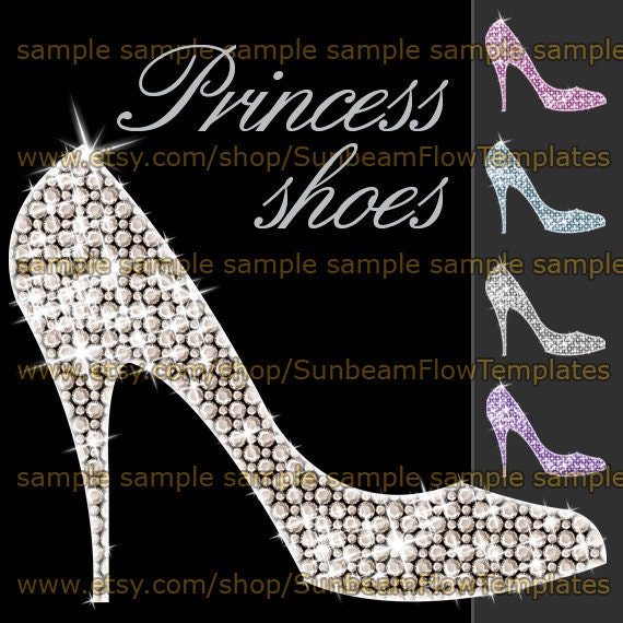 INSTANT DOWNLOAD - Princess shoes 01 clip art Png elements Digital De…