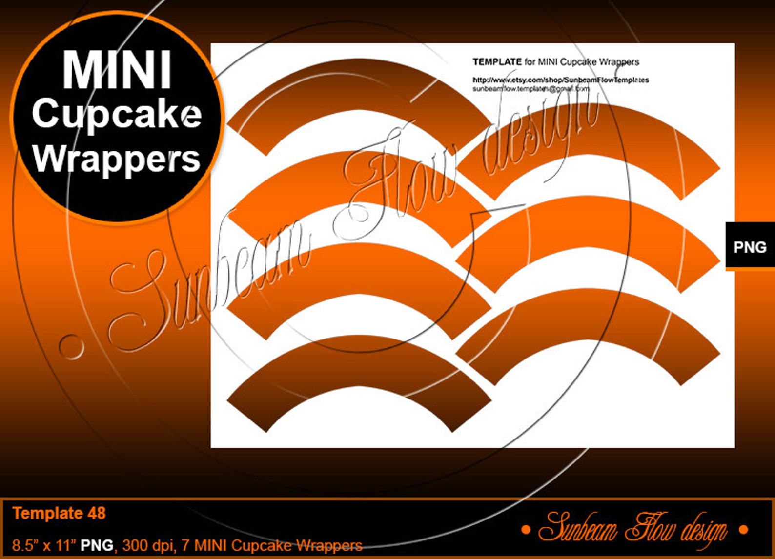 INSTANT DOWNLOAD Mini Cupcake Wrappers 48 TEMPLATE Printable - Etsy