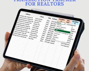 Realtor CRM Excel Template: Client & Transaction Tracker (Digital Download