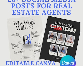 Real Estate Social Media Post Templates 2025–2026 | Canva Editable Variety Pack | Modern Realtor Marketing