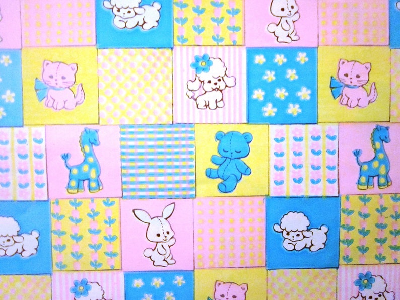 Vintage Wrapping Paper Full Sheet Gift Wrap New Baby Etsy