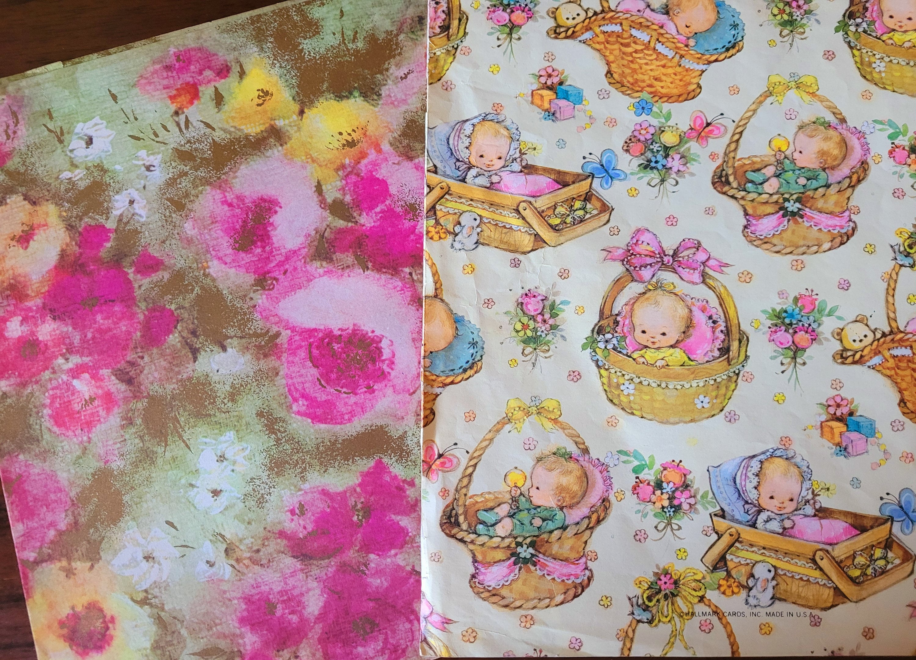Hallmark Wrapping Paper. Bridal Shower Gift Wrap. Vintage Wrapping