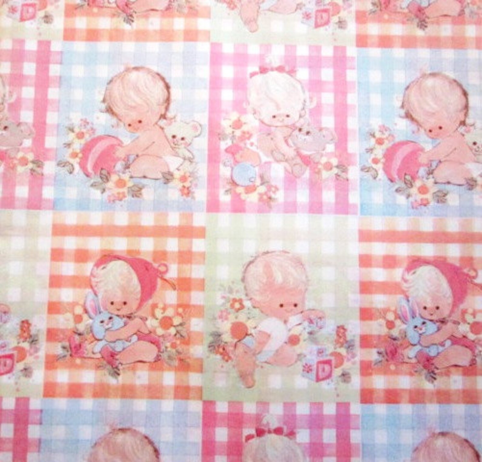 Vintage Wrapping Paper Full Sheet New Baby Gift Wrap Sweet Etsy