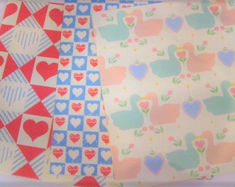 Vintage Wrapping Paper - Curated Heart Gift Wrap - Three Full Sheets Gift Wrap - Current Inc.