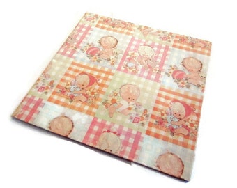 Vintage Wrapping Paper - Full Sheet New Baby Gift Wrap - Sweet Gingham - One Sheet
