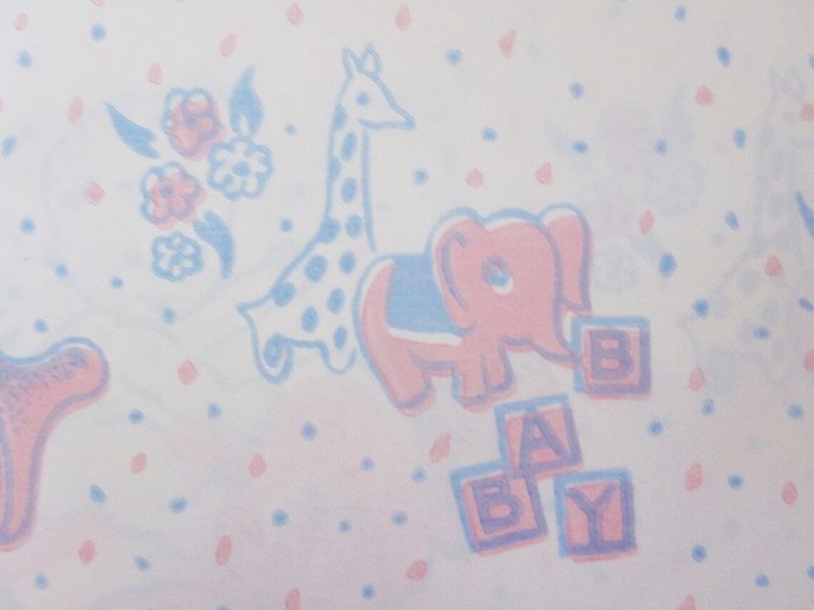 Vintage Wrapping Paper Baby Bottle Rocket Gift Wrap Etsy