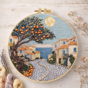 レモンの刺繍パターン レモンアート刺繍 かわいいレモンのパターン