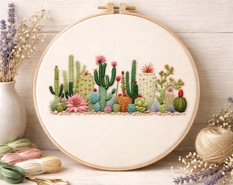 DIY Cactus Embroidery Kit for Beginners