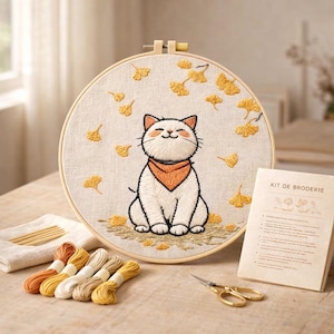 Kattbroderikit – Ginkgoblad, Nybörjar-DIY