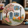 Floral Cottage Embroidery Kit – Beginner DIY Hand Embroidery Set product logo