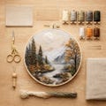 Mountain Landscape Embroidery Kit – Beginner DIY Needlecraft product logo