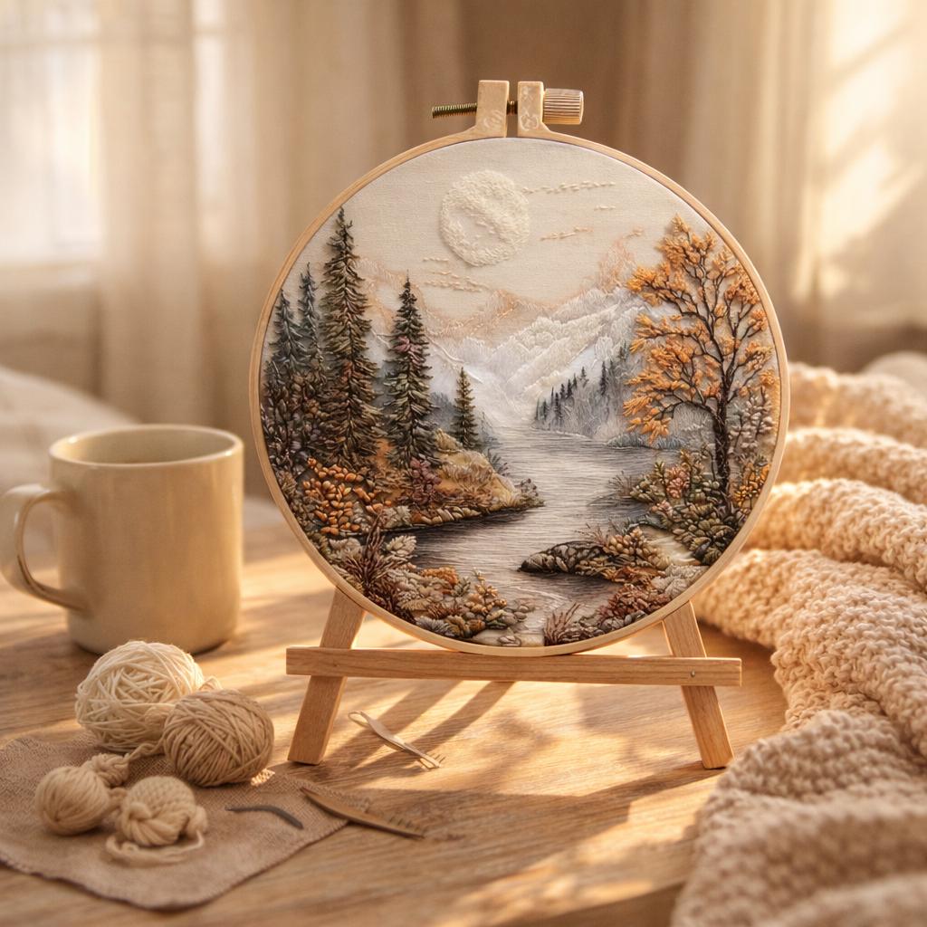Mountain Landscape Embroidery Kit – Beginner DIY Needlecraft - Etsy