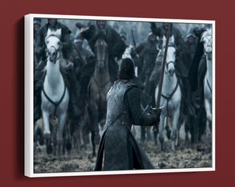 Jon Snow Famous Canvas Wall Art, Trendy Artwork, GOT Jon Snow Poster