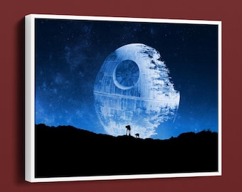 Death Star Star wars  Canvas Wall Art, Star wars Poster, Star Wars Poster Print Art,Return Of The Jedi Star Wars