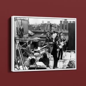 Beatles takkonsert 1969, Beatles canvastavla, Beatles vintagefotografi, Beatles retroposter