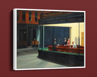 エドワード・ホッパー作「ナイトホークス」1942年大型ポスタープリント