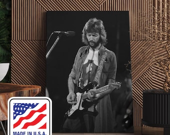 Eric Clapton Live Performance 1980 Musikwandkunst, Poster, Drucke, Bilder, Wohnzimmerdekor