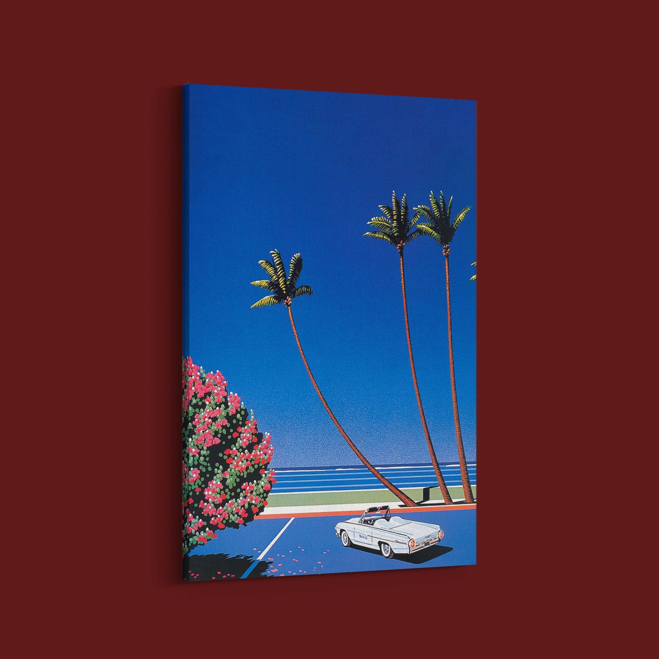 Miami Beach 1980s Retro Hiroshi Nagai Canvas Wall Art or Poster - Etsy