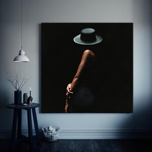 Black woman canvas Print, home decoration, black girl, ready to hang, canvas wall art, Black Girl Art Poster