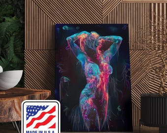 Naked Woman Canvas Wall Art, Naked Woman Wall Art, Bedroom Canvas Art, Sensual Photo Wall Decor, Sensual Photo Art Canvas